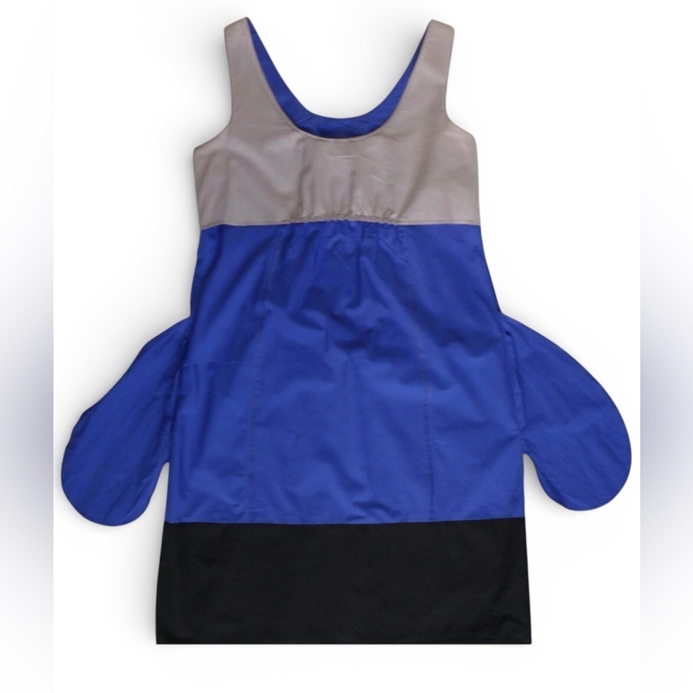 Vince Sleeveless Colorblock Shift Dress Blue Black Gray Modern Women’s Size XS - Picture 7 of 7